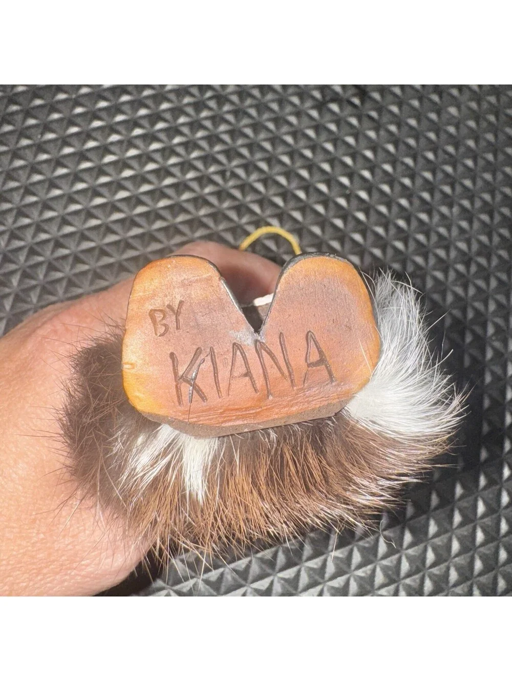 Vtg Alaskan Wooden Carved Eskimo Santa Christmas Ornament Nuni Doll Signed Kiana